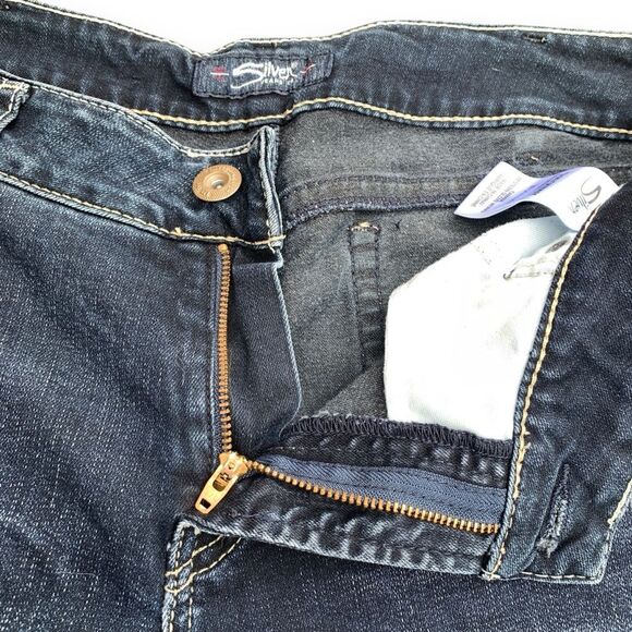 Silver SUKI SKINNY Distressed Destroyed Darker Wash Jeans Women’s W 36 L 29 - Picture 6 of 14